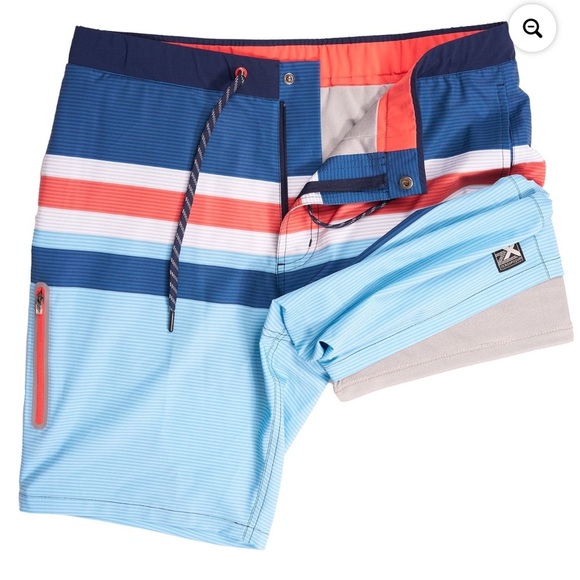 ZeroXposur Men's Multicolor Striped Board Shorts - Picture 6 of 7